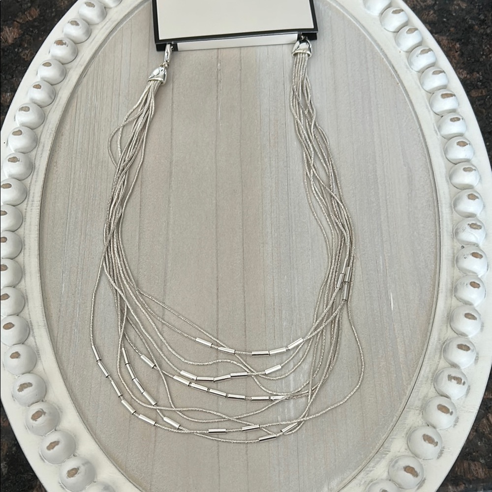 Elegant Silver Multi-Strand Necklace